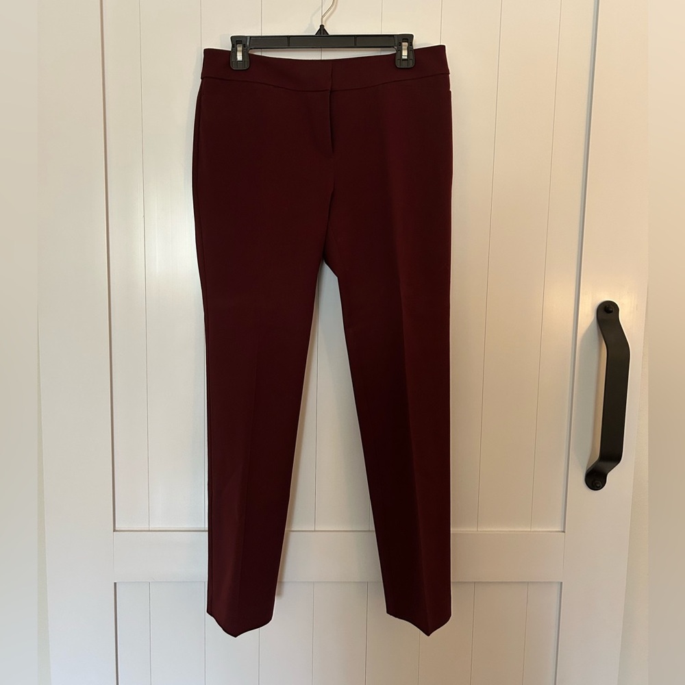 Ann Taylor Women's Deep Red Straight Leg Pants